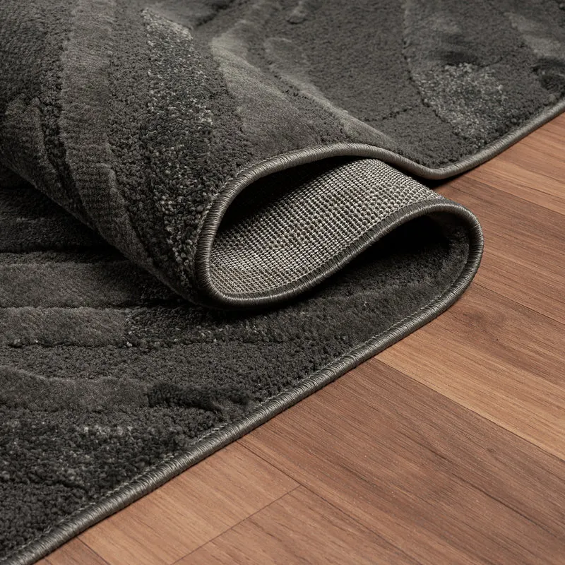 Teppich Wohnzimmer teppich Schlafzimmer 3D Effekt modern Weich kurzflor Wellenmuster Qualitativ