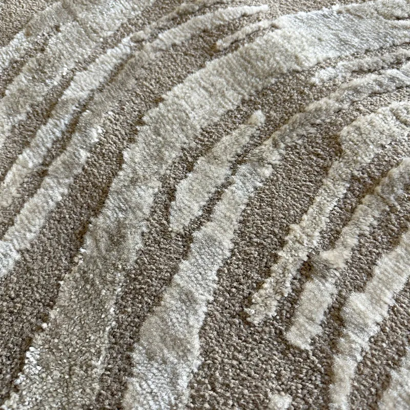 Teppich Wohnzimmer teppich Schlafzimmer 3D Effekt modern Weich kurzflor Wellenmuster Qualitativ