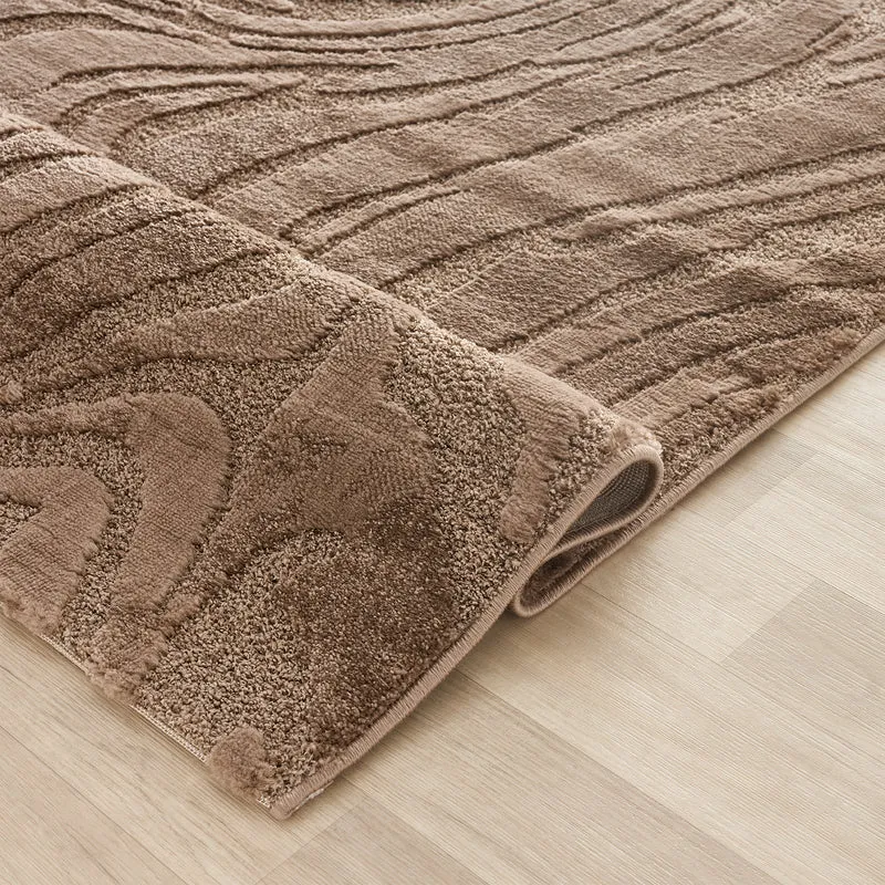 Teppich Wohnzimmer teppich Schlafzimmer 3D Effekt modern Weich kurzflor Wellenmuster Qualitativ