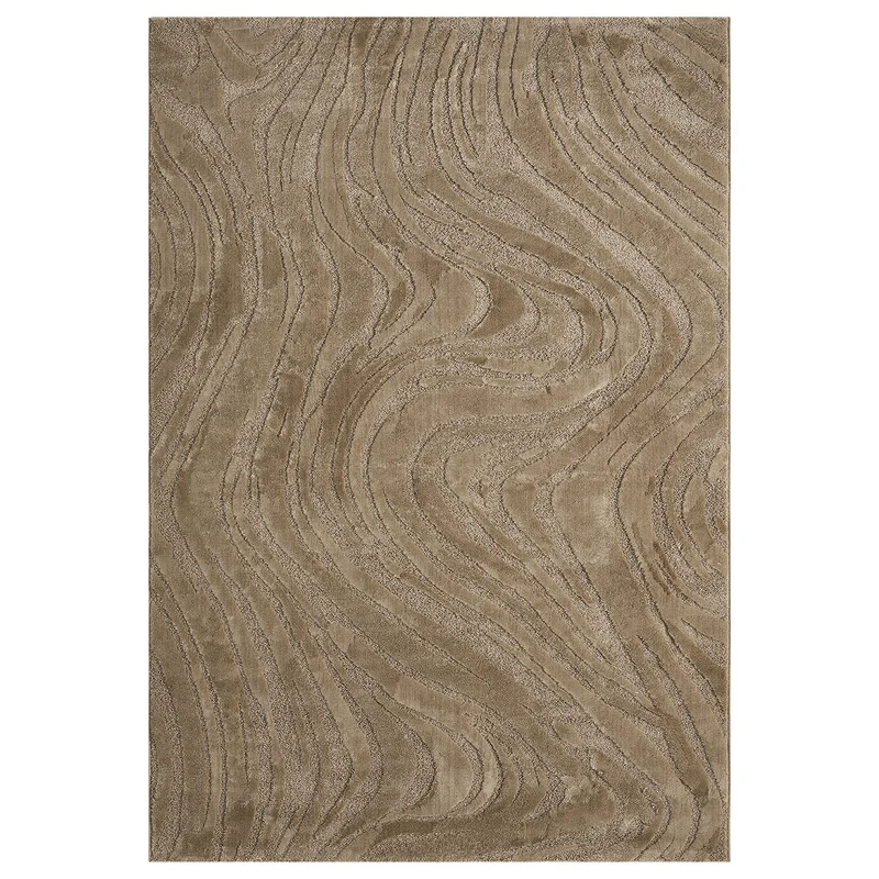 Teppich Wohnzimmer teppich Schlafzimmer 3D Effekt modern Weich kurzflor Wellenmuster Qualitativ
