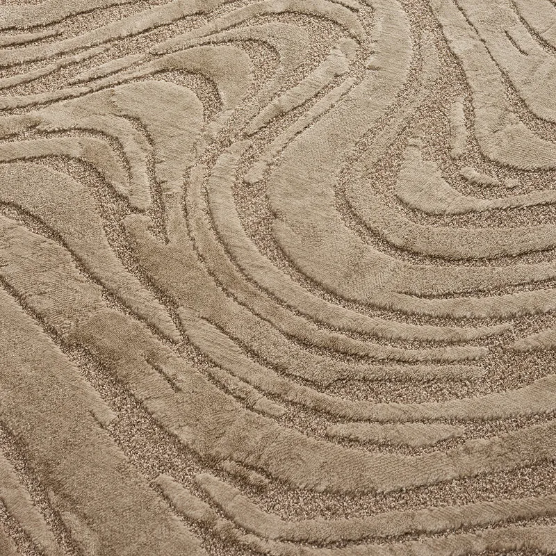 Teppich Wohnzimmer teppich Schlafzimmer 3D Effekt modern Weich kurzflor Wellenmuster Qualitativ