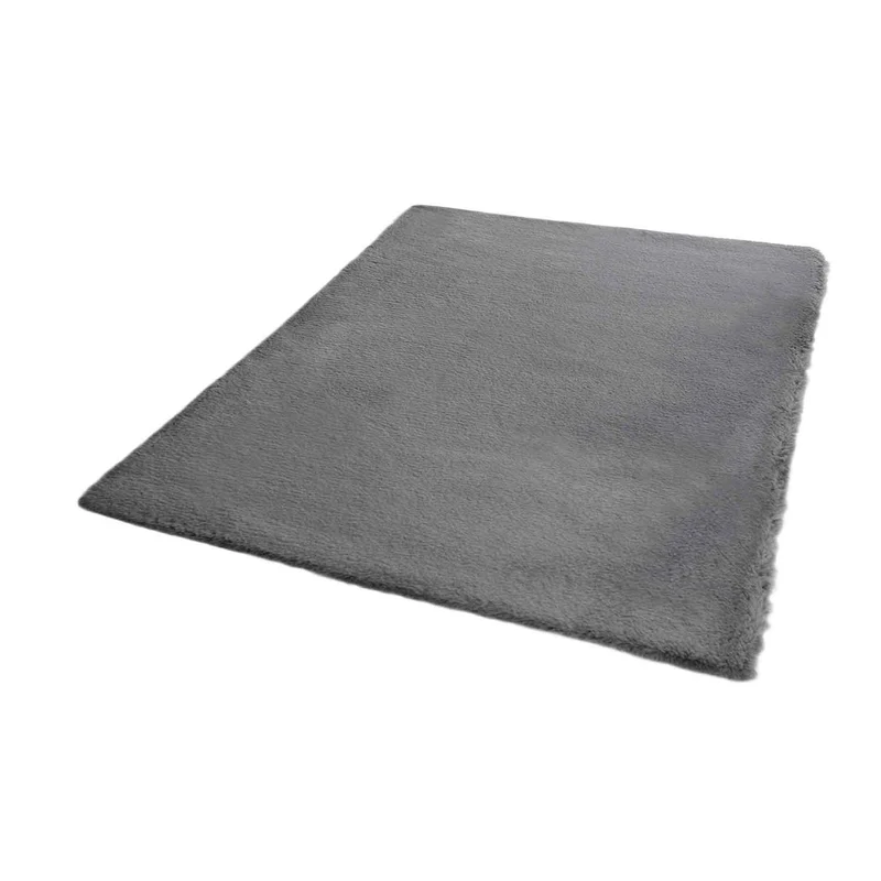 Fellteppich Deluxe waschbar, sanfter Hochflor-Teppich einfarbig, kuschelig für Ihr Wohnzimmer oder Schlafzimmer