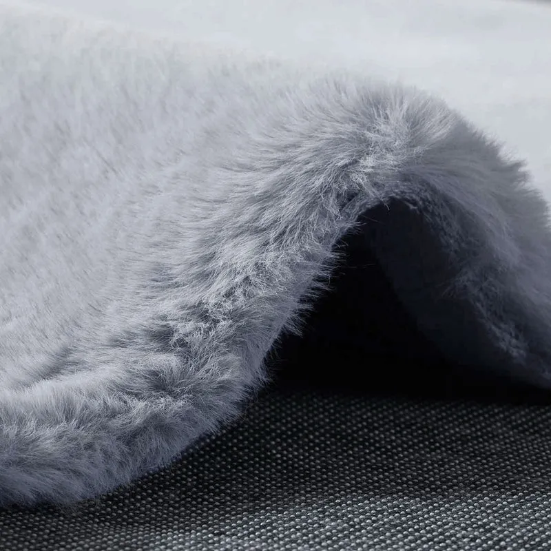 Fellteppich Deluxe waschbar, sanfter Hochflor-Teppich einfarbig, kuschelig für Ihr Wohnzimmer oder Schlafzimmer