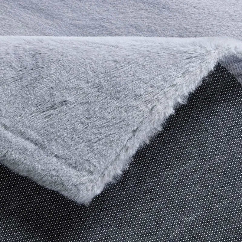 Fellteppich Deluxe waschbar, sanfter Hochflor-Teppich einfarbig, kuschelig für Ihr Wohnzimmer oder Schlafzimmer