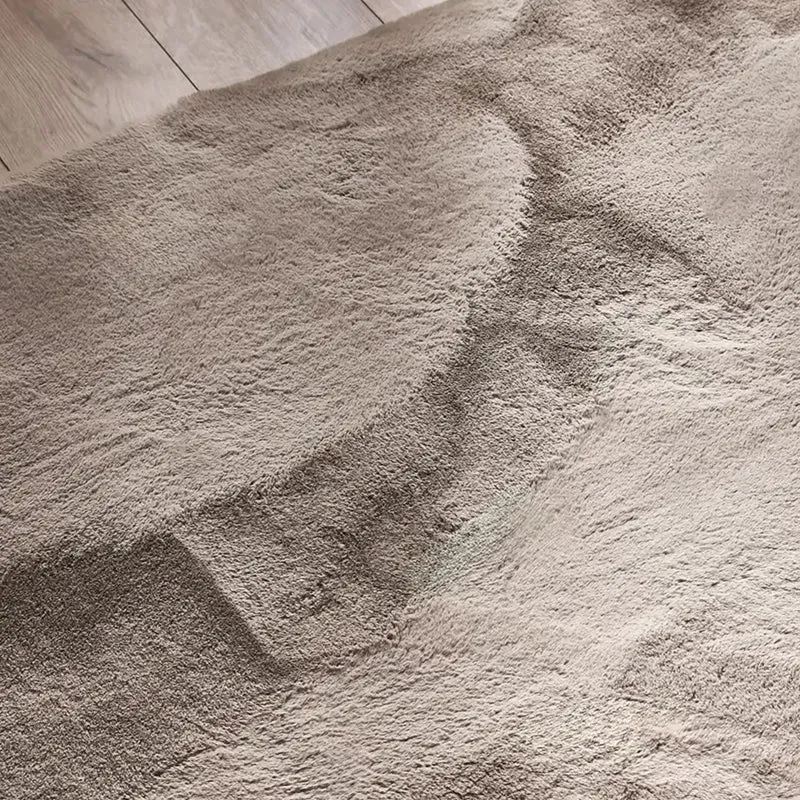 Fellteppich Deluxe waschbar, sanfter Hochflor-Teppich einfarbig, kuschelig für Ihr Wohnzimmer oder Schlafzimmer