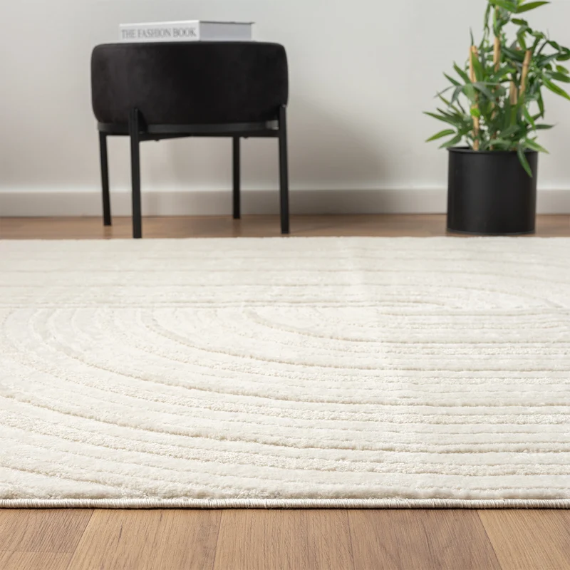 Moderner Kurzflor Teppich Wohnzimmer Schlafzimmer Boho Optik Regenbogen Skandinavisch