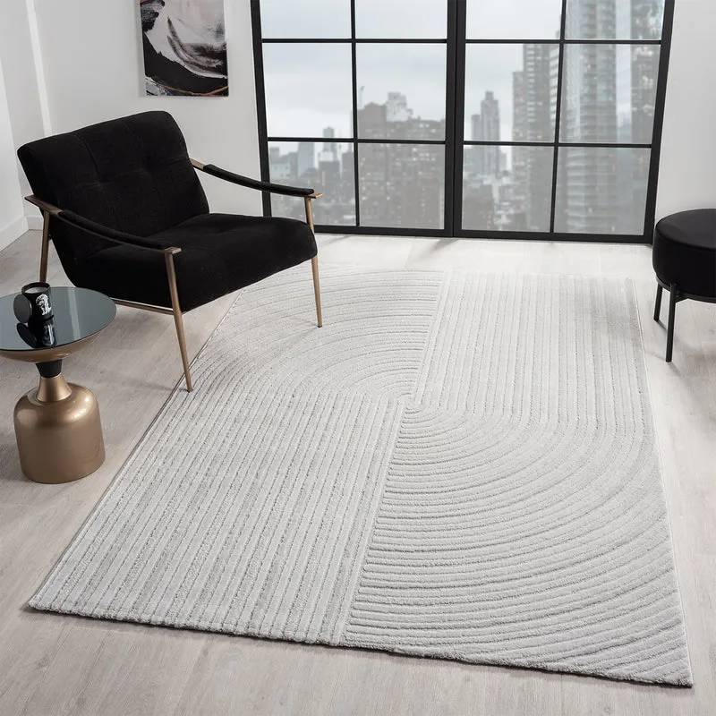 Moderner Kurzflor Teppich Wohnzimmer Schlafzimmer Boho Optik Regenbogen Skandinavisch
