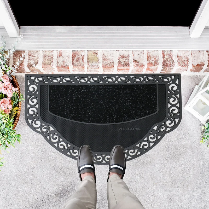 Eingangstürmatte Fussmatte Außen Gummimatte Schmutzfänger für Haustür, Fußabtreter, Terrasse, Balkon