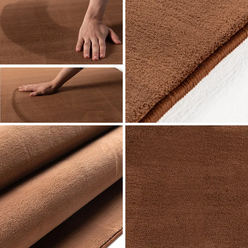 Carpettex Waschbarer Kurzflor Teppich Modern Einfarbig Weich