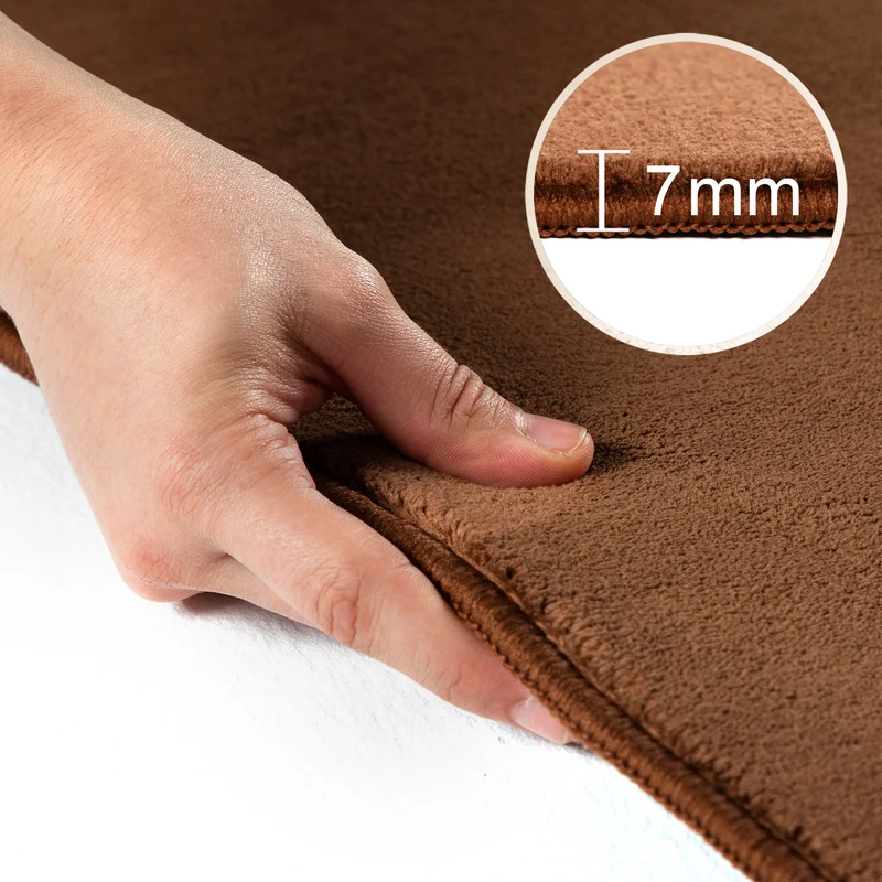 Carpettex Waschbarer Kurzflor Teppich Modern Einfarbig Weich