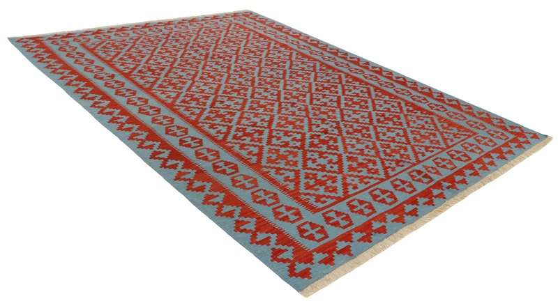 MY-RUG Teppich "Kelim" Rauten-& Diamantmuster, Handgewebt