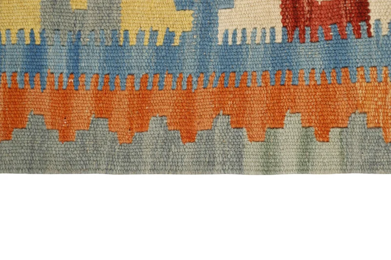 MY-RUG Teppich "Kelim" Rauten-& Diamantmuster, Handgewebt