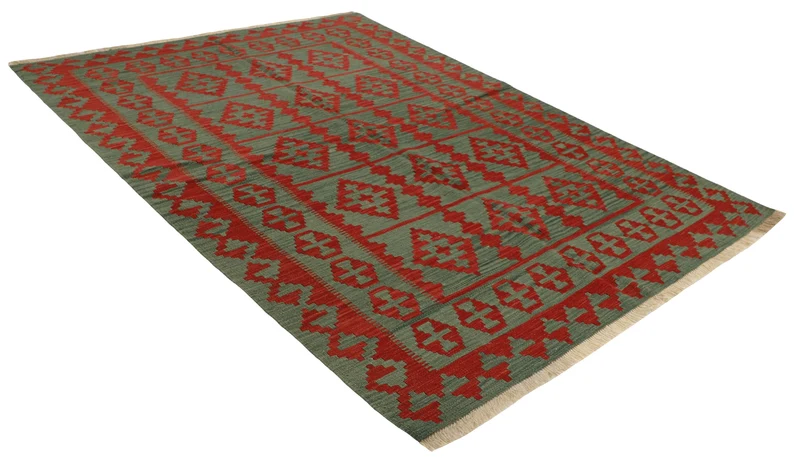MY-RUG Teppich "Kelim" Rauten-& Diamantmuster, Handgewebt