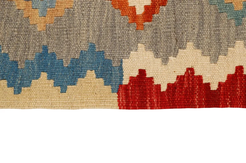 MY-RUG Teppich "Kelim" Rauten-& Diamantmuster, Handgewebt