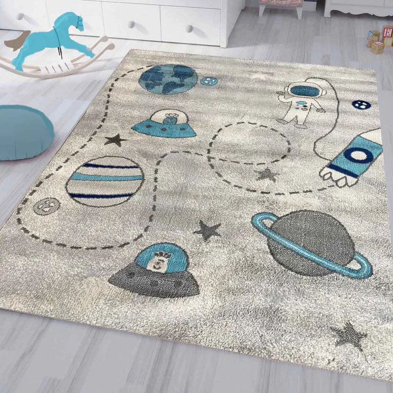 Kinderteppich Kinderzimmer Teppich Baby Grau kinderteppich Kinderteppich Kinderzimmer Teppich Kurzflor Baby Grau Jungen&Mädchen