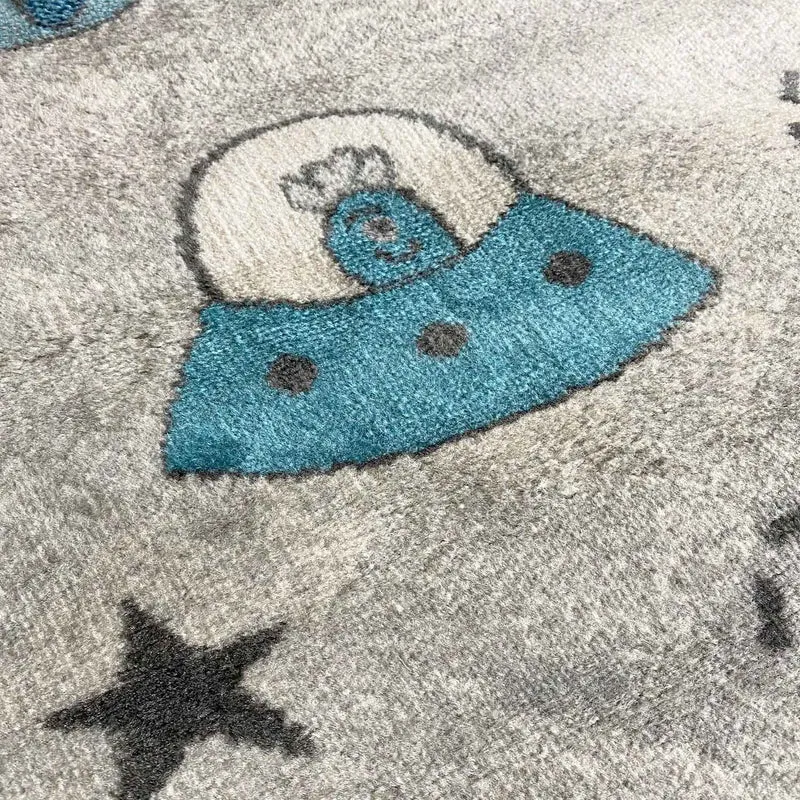 Kinderteppich Kinderzimmer Teppich Baby Grau kinderteppich Kinderteppich Kinderzimmer Teppich Kurzflor Baby Grau Jungen&Mädchen