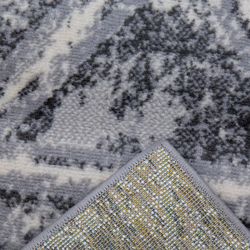 Teppich Wohnzimmer Schlafzimmer Flur Teppich Geometrisches Muster in Grau