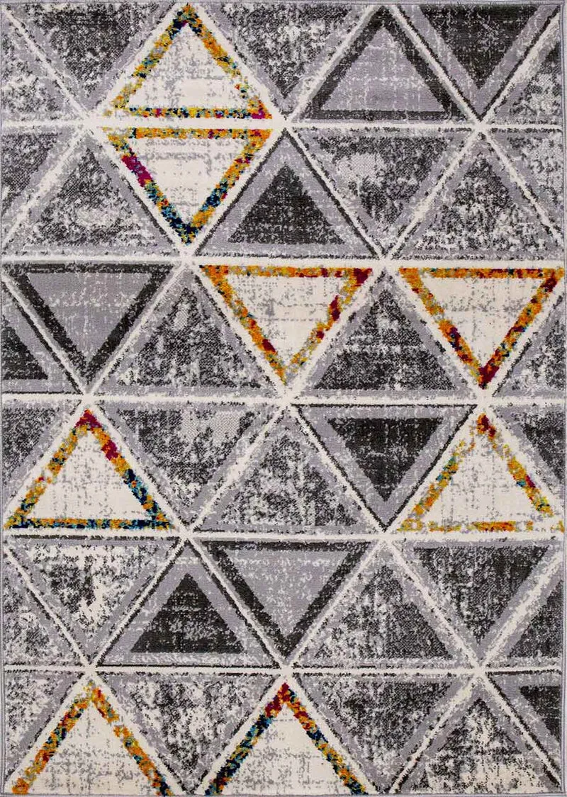 Teppich Wohnzimmer Schlafzimmer Flur Teppich Geometrisches Muster in Bunt