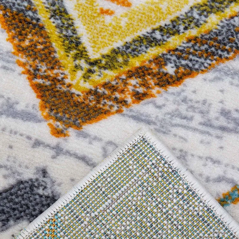 Wohnzimmer Kurzflor Geometrisches Muster Skandi Boho Modern Style