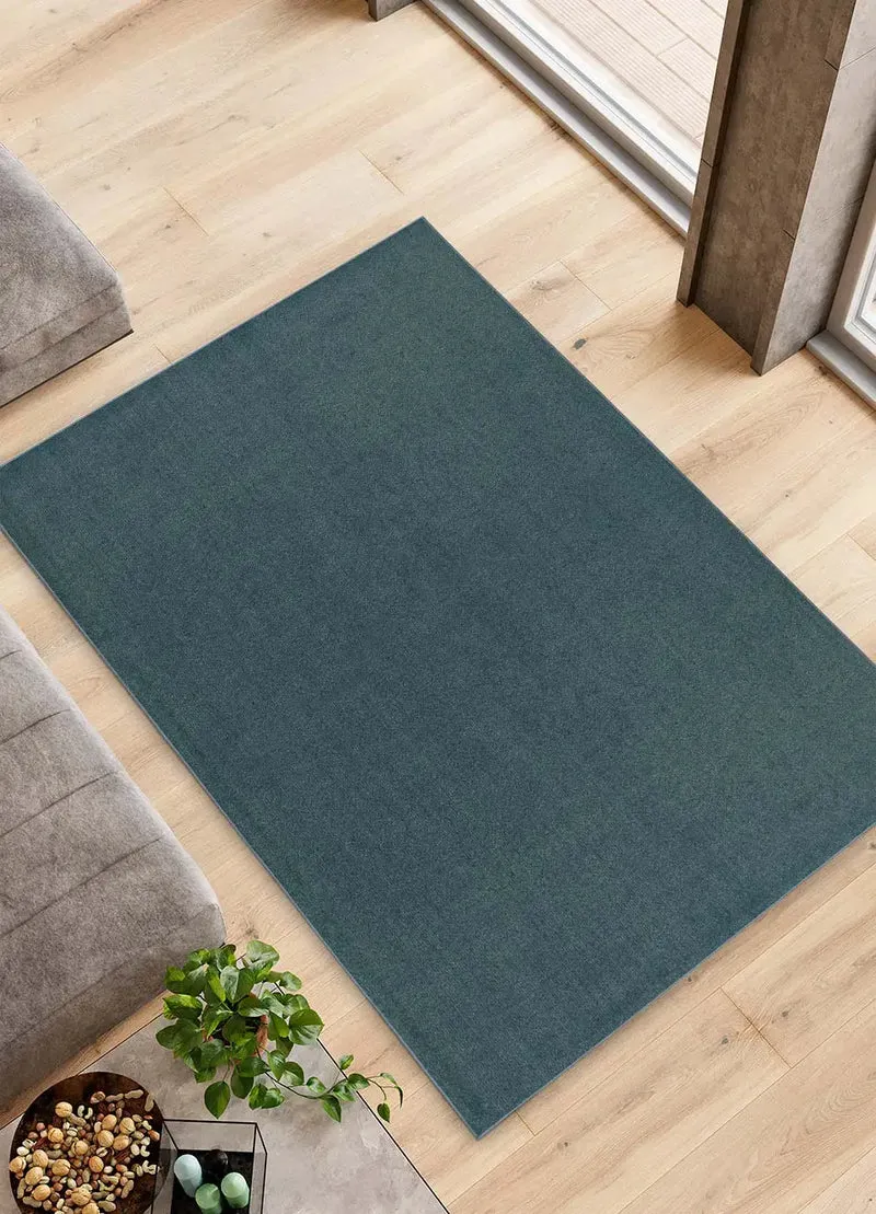 Alfombra a medida Ámbar Liso Azul