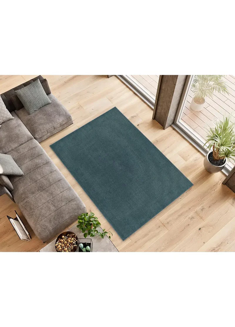 Alfombra a medida Ámbar Liso Azul
