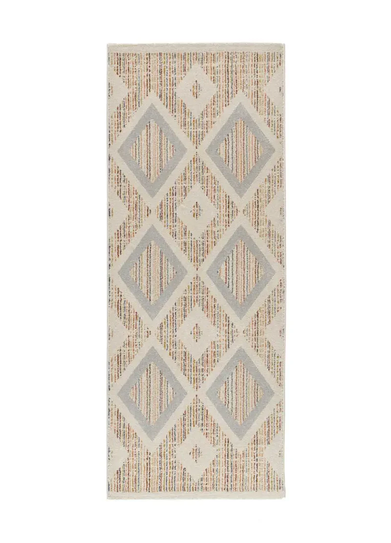 Alfombra de pasillo geométrica Siroco 16804 Multi
