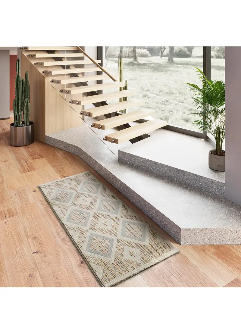 Alfombra de pasillo geométrica Siroco 16804 Multi