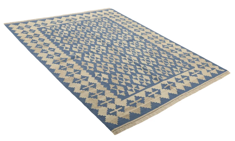 MY-RUG Teppich "Kelim" Rauten-& Diamantmuster, Handgewebt