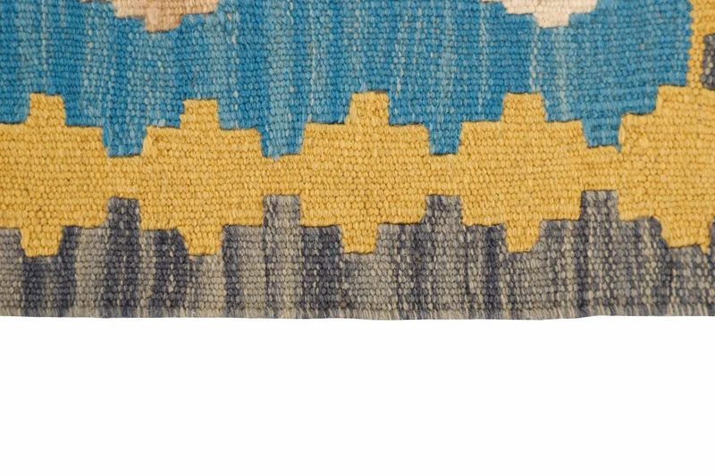 MY-RUG Teppich "Kelim" Rauten-& Diamantmuster, Handgewebt