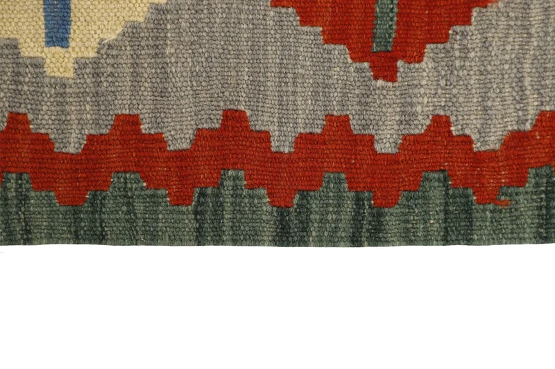 MY-RUG Teppich "Kelim" Rauten-& Diamantmuster, Handgewebt