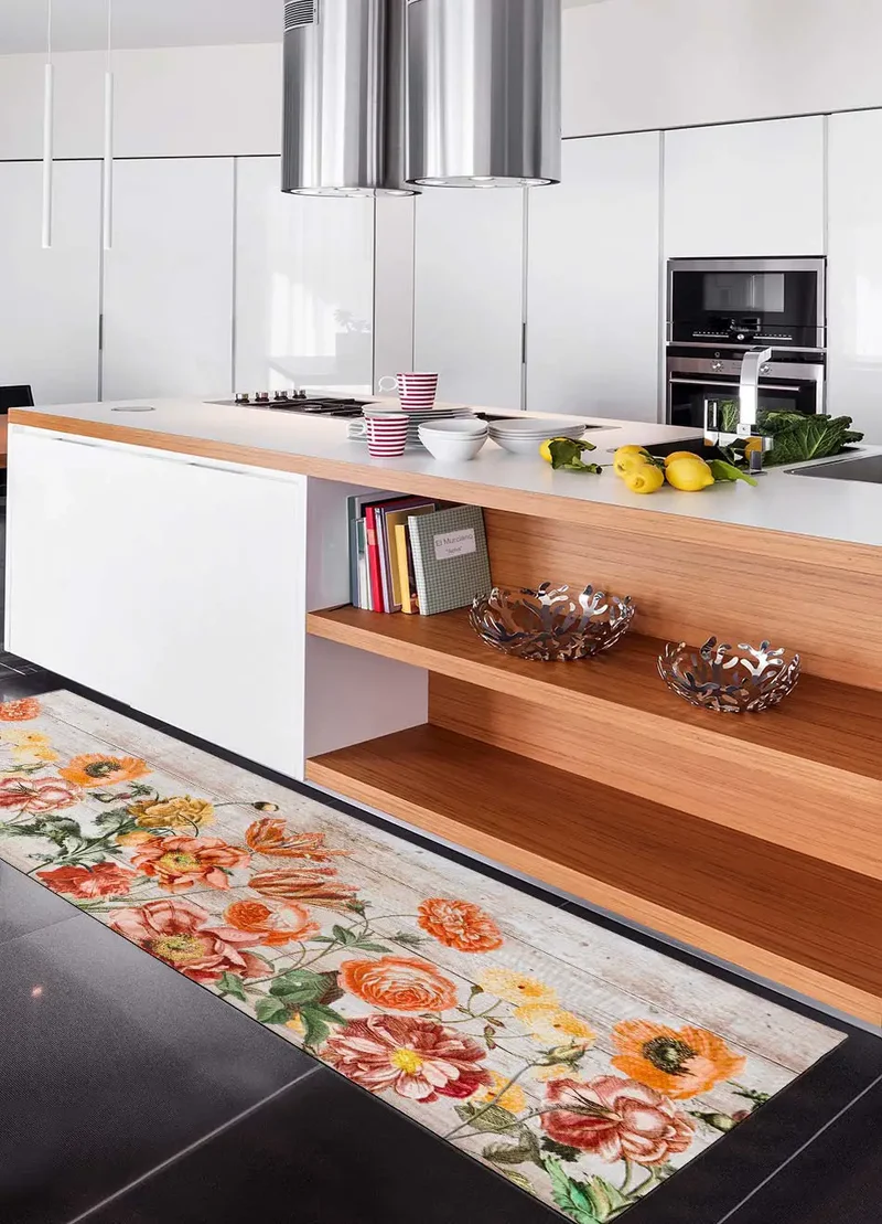 Alfombra de cocina antideslizante Ricci Camelia Multicolor