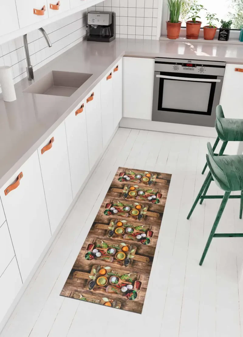 Alfombra de cocina antideslizante Ricci Herbs Multicolor