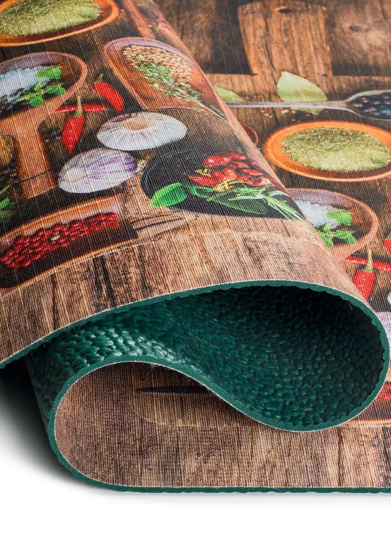 Alfombra de cocina antideslizante Ricci Herbs Multicolor