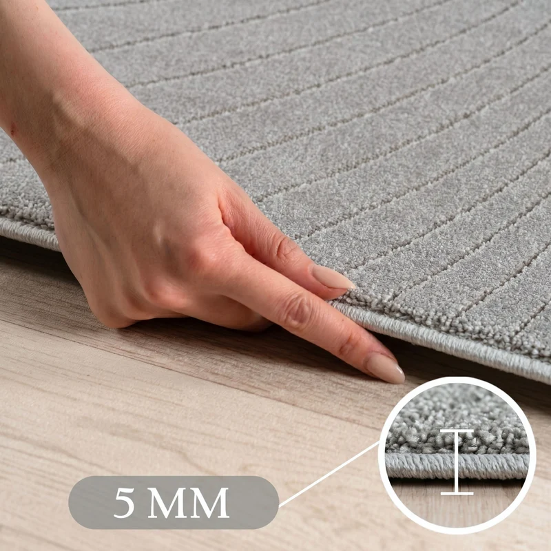 Carpettex Kurzflor Teppich 3D Hoch-Tief Skandi Boho Indoor Outdoor