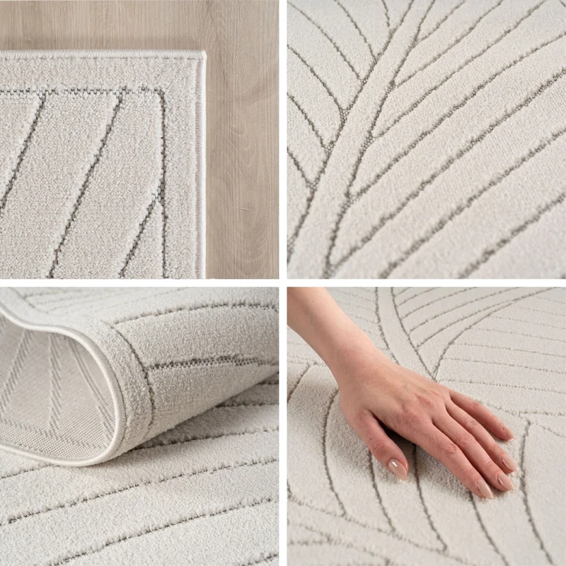 Carpettex Kurzflor Teppich 3D Hoch-Tief Skandi Boho Indoor Outdoor