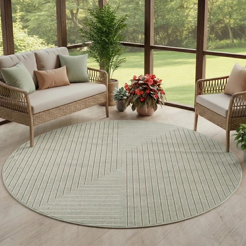 Carpettex Kurzflor Teppich 3D Hoch-Tief Skandi Boho Indoor Outdoor