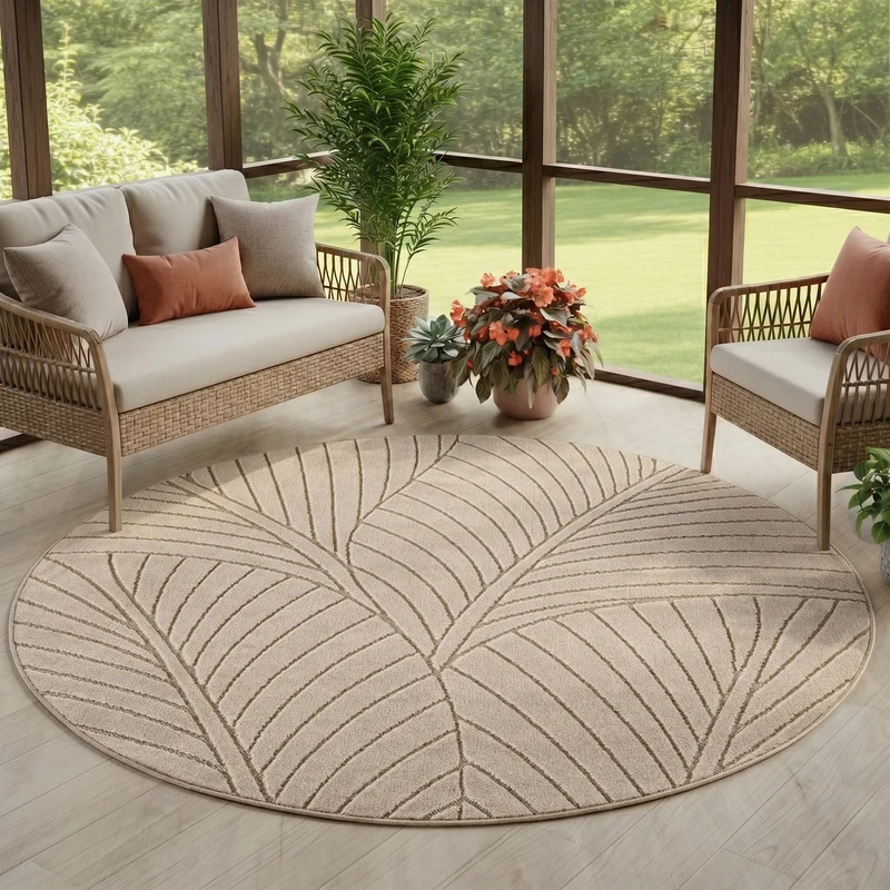 Carpettex Kurzflor Teppich 3D Hoch-Tief Skandi Boho Indoor Outdoor