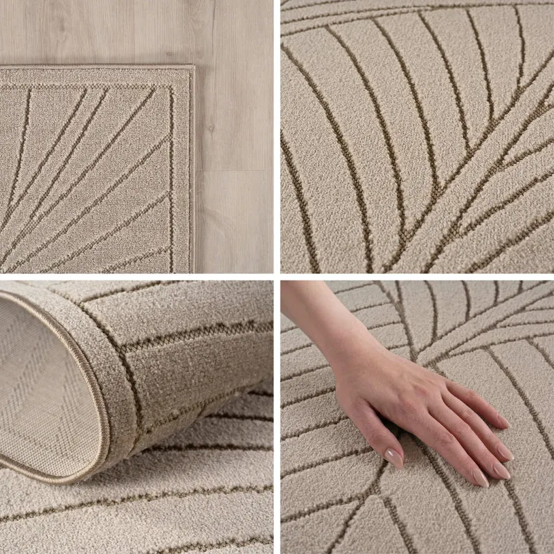 Carpettex Kurzflor Teppich 3D Hoch-Tief Skandi Boho Indoor Outdoor