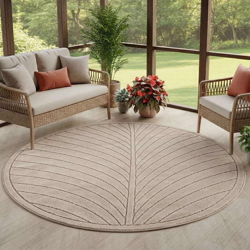 Carpettex Kurzflor Teppich 3D Hoch-Tief Skandi Boho Indoor Outdoor