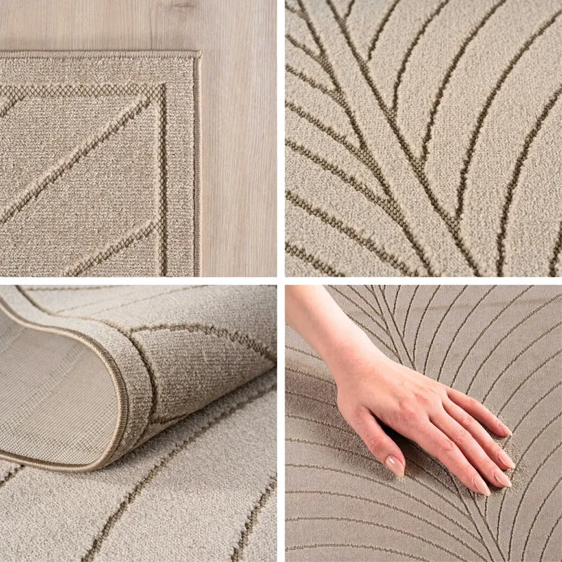 Carpettex Kurzflor Teppich 3D Hoch-Tief Skandi Boho Indoor Outdoor