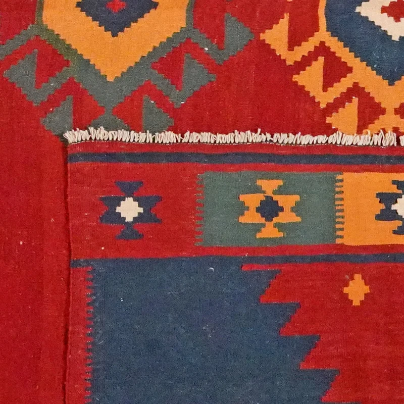 Kelim Gashgai · Handgewebt – Rot, 399x305 cm