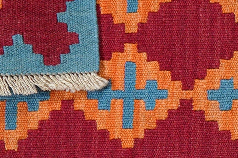 Kelim Gashgai · Handgewebt – Rot, 62x42 cm