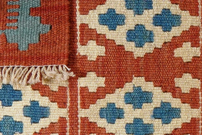 Kelim Gashgai · Handgewebt – Rot, 64x43 cm