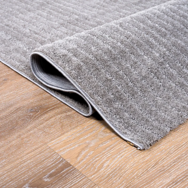 Kurzflor Teppich Wohnzimmer – Moderner Design Teppich mit Struktur, weich, pflegeleicht, in Creme, Beige & Taupe