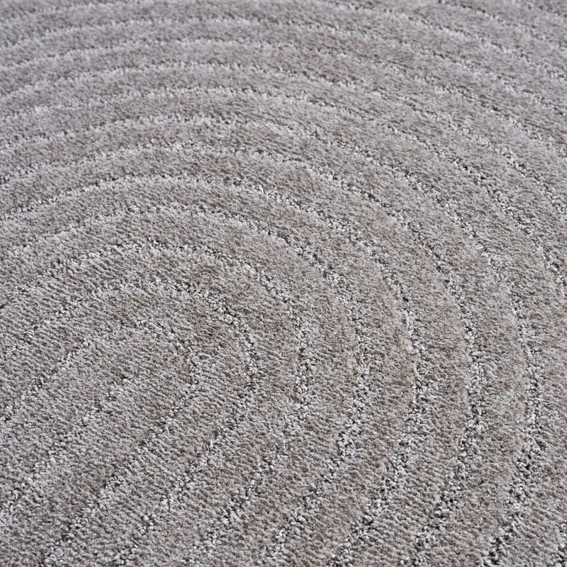Kurzflor Teppich Wohnzimmer – Moderner Design Teppich mit Struktur, weich, pflegeleicht, in Creme, Beige & Taupe
