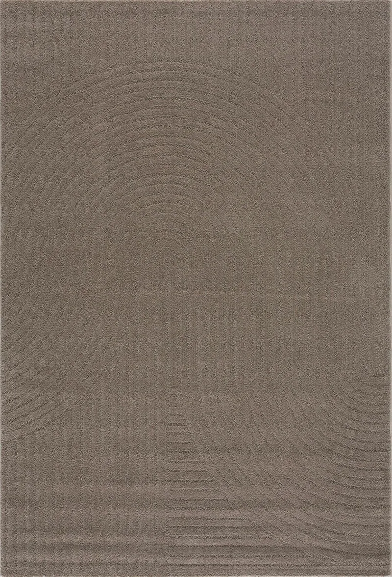 Kurzflor Teppich Wohnzimmer – Moderner Design Teppich mit Struktur, weich, pflegeleicht, in Creme, Beige & Taupe