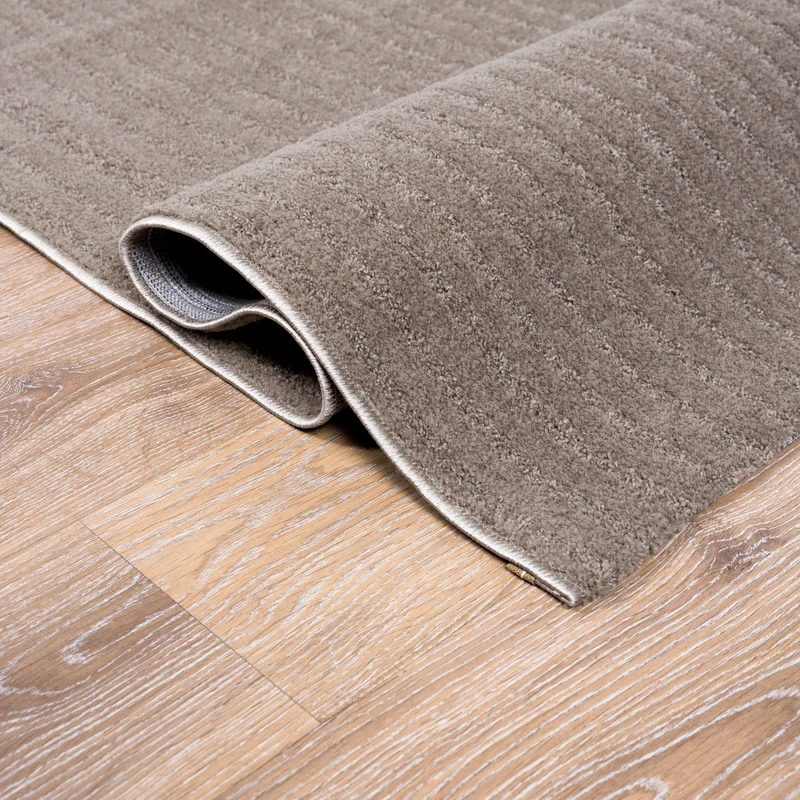 Kurzflor Teppich Wohnzimmer – Moderner Design Teppich mit Struktur, weich, pflegeleicht, in Creme, Beige & Taupe