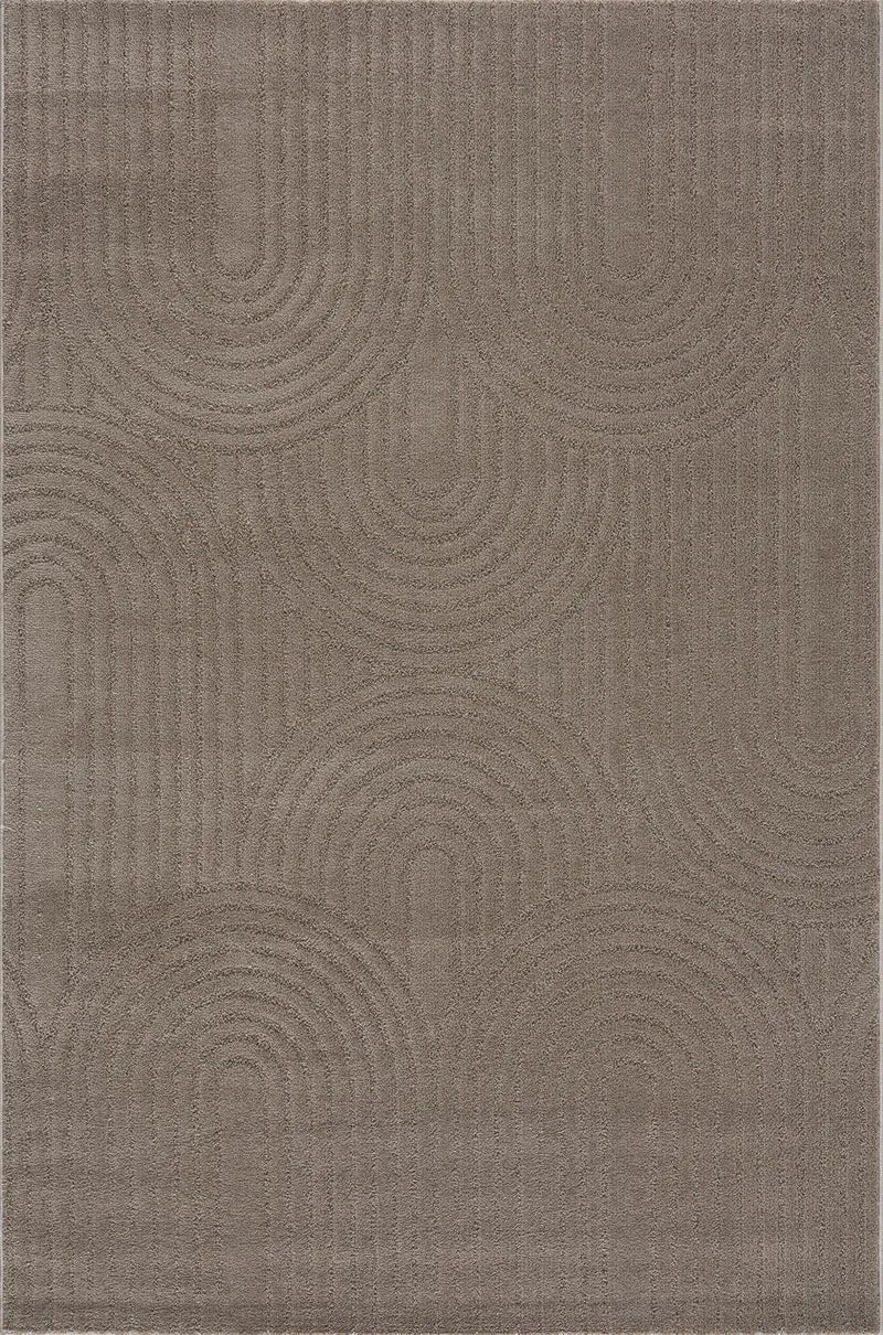 Kurzflor Teppich Wohnzimmer – Moderner Design Teppich mit Struktur, weich, pflegeleicht, in Creme, Beige & Taupe