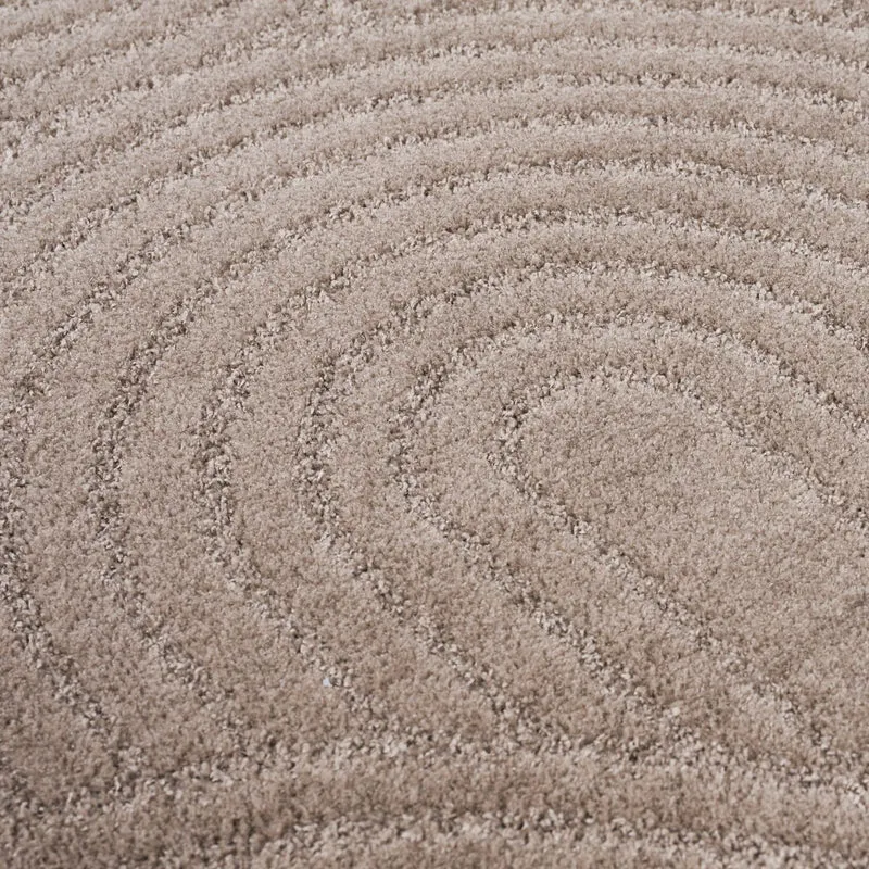 Kurzflor Teppich Wohnzimmer – Moderner Design Teppich mit Struktur, weich, pflegeleicht, in Creme, Beige & Taupe