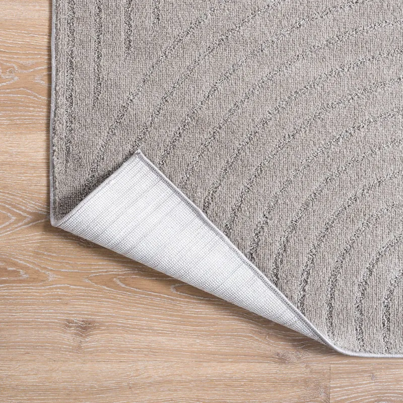 Kurzflor Teppich Wohnzimmer – Moderner Design Teppich mit Struktur, weich, pflegeleicht, in Creme, Beige & Taupe